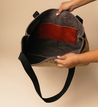 Upcycled Jute Coffee Tote Bag