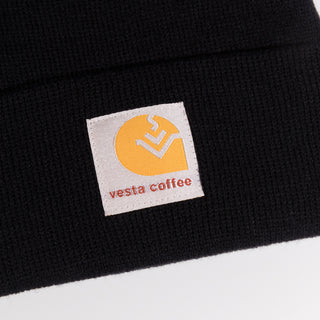 Classic Black Beanie w/ Woven Tag