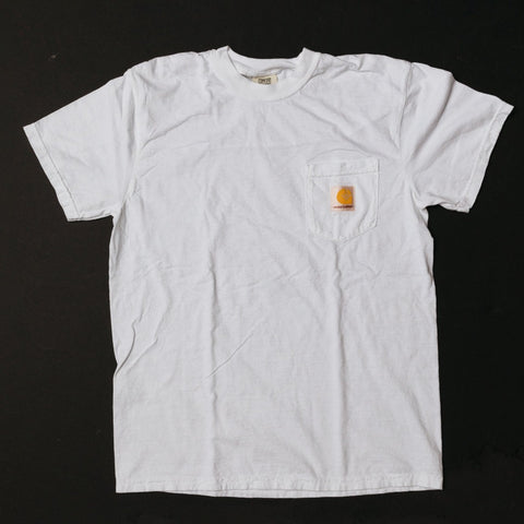 Woven Pocket Label T Shirt - White
